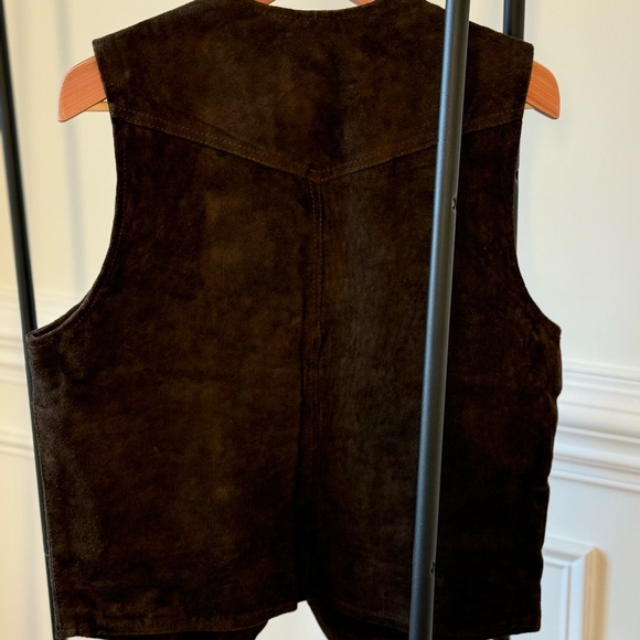 Cody James Men's Dark Brown Suede Leather Vest - Picture 6 of 7